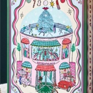 Anthropologie Festive Makeup Set with Pink and Green Accents